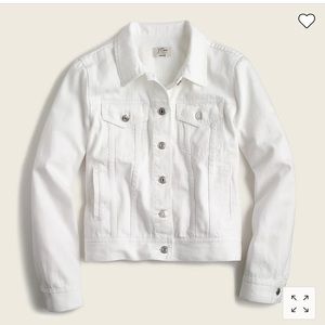 J crew Denim jacket in white size large